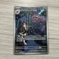 Team Rocket's Weezing 199/182 Illustration Rare Destined Rivals Pokemon Card - Image 1