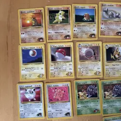 Pokemon Gym Leader Cards - Brock, Misty, Surge, Erika, Koga, Sabrina & Giovanni - Image 2