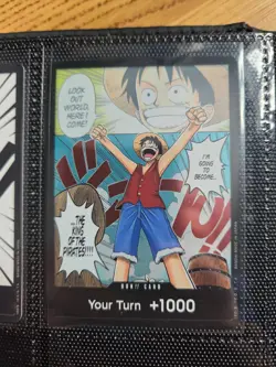 One Piece Card Game TCG Romance Dawn Special Don Card Monkey.D.Luffy NM - Image 1