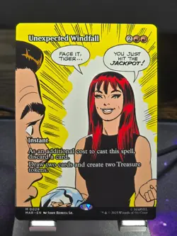 MTG - Unexpected Windfall (0029) Mythic (Borderless) - MARVEL ETERNAL-LEGAL - Image 1