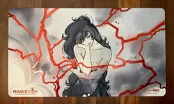 Ultra Pro MagicCon 2025⚡ FOIL Lightning Bolt Playmat by Peach Momoko - Image 3