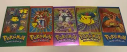Pokemon Topps Chrome Jumbo Oversized Complete Set 5/5 Cards Tin Toppers Series 2 - Image 1