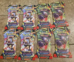 Pokemon TCG Mega Evolution Lot Of (8) Phantasmal Flames, Sleeved Booster Packs - Image 1