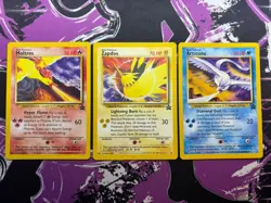 Pokemon Moltress Articuno Zapdos 21 22 23 Black Star Promos AOKI ERROR NM - Image 1