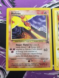Pokemon Moltress Articuno Zapdos 21 22 23 Black Star Promos AOKI ERROR NM - Image 2