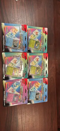 (Set of 6) Pokemon TCG Prismatic Evolutions Tech Sticker Collection New Sealed - Image 1