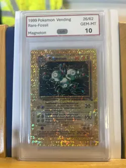 Pokemon TCG Holo Prism Vending 26/62 MAGNETON GEM-MT 10 not psa 10 RARE FOSSIL - Image 1