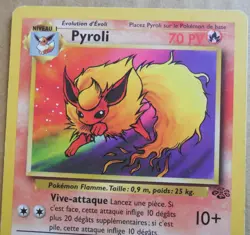 French Pyroli 19/64 Rare Non-Holo Jungle Set Flareon Pokemon LP - Image 2
