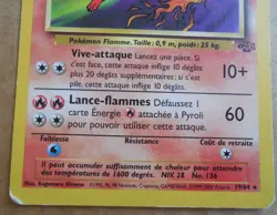French Pyroli 19/64 Rare Non-Holo Jungle Set Flareon Pokemon LP - Image 3