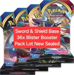 Pokemon 36x Sword & Shield Base Blister Booster Pack Lot New Factory Sealed 2020 - Image 1