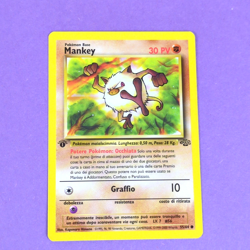 Pokemon Mankey 55/64 - ITALIAN Jungle 1st Edition - Never Played NM/M - Image 2