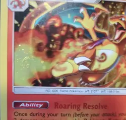 Pokemon TCG Charizard 14/181 SM Team Up Cosmo Holo Swirl (Costco Exclusive) DMG - Image 2