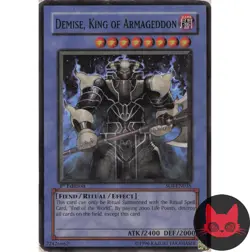 Yugioh Demise, King of Armageddon SOI-EN035 Super Rare 1st Edition MP - Image 1