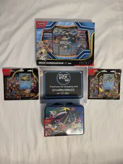 Pokemon Cards Sealed LOT Kangaskhan Box, 2025 Fall Collector Chest, Blister 3pks - Image 1