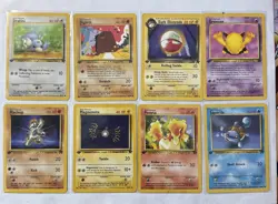 Pokemon TCG Team Rocket 1st Edition Card Lot (8) In Played Condition - Image 1