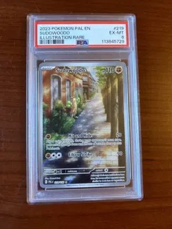 Pokemon TCG 2023 PSA 6 PAL EN Sudowoodo Holo Gold Illustration Rare Game Card - Image 1