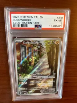 Pokemon TCG 2023 PSA 6 PAL EN Sudowoodo Holo Gold Illustration Rare Game Card - Image 2