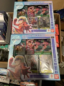Lot 5 One Piece Card Game - Illustration Boxes Vol 3 & 4 (IB-O3 & IB-04) English - Image 1