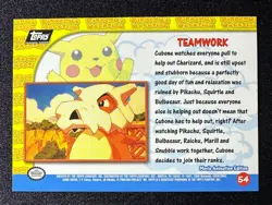 1999 Topps Pokemon Movie Edition #54 Teamwork Rainbow Foil 2nd Print - Image 2