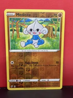 Meditite Reverse Holo - 097/192 - Pokemon Rebel Clash - NM or Better - Image 1