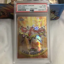 *SPECTRA* Topps Chrome Moltres #146 PSA 8 Pokemon Card - Image 1