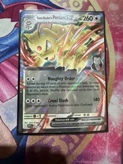 Pokemon TCG Destined Rivals Team Rocket's Persian EX Promo 218 NM Near Mint - Image 1