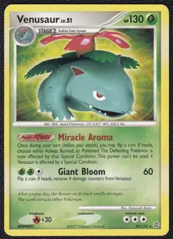 Pokemon Venusaur 20/132 Non-Holo Rare Diamond & Pearl Secret Wonders - Image 1