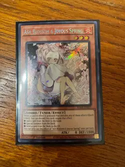 Yugioh - Ash Blossom & Joyous Spring Secret Rare RA04-EN025, Near Mint, 1st Ed - Image 1