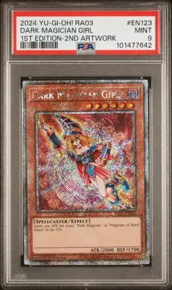 All 3 YU-GI-OH RA03-QUARTER CENTURY BONANZA #EN123 DARK MAGICIAN GIRL 2,5,6 PSA9 - Image 2