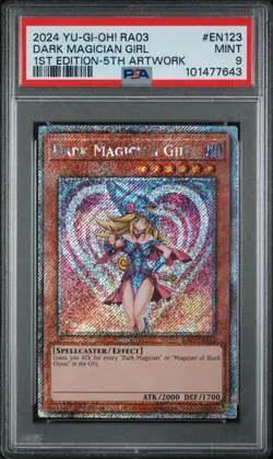 All 3 YU-GI-OH RA03-QUARTER CENTURY BONANZA #EN123 DARK MAGICIAN GIRL 2,5,6 PSA9 - Image 4