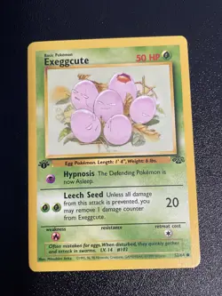 1st Edition Jungle Exeggcute 52/64 Pokemon Card Vintage WOTC LP - Image 1