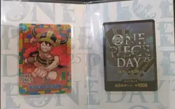 One piece Day 2025 Promo Card Premium Collection Luffy P-110 Loki - In Hand - Image 4