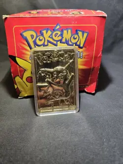 1999 Pokemon Burger King 23K Gold Plated Pokemon Card - Pikachu 🔥 - Image 1