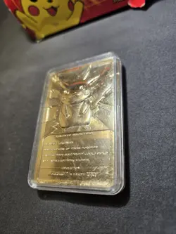 1999 Pokemon Burger King 23K Gold Plated Pokemon Card - Pikachu 🔥 - Image 4