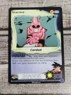 Startled Dragon Ball Z TCG GS1 Promo Dbz Ccg Card Fusion Saga Goku Kid Buu MP - Image 2