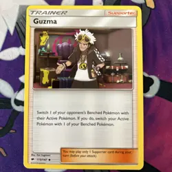 Guzma 115/147 Pokemon Uncommon SM - Burning Shadows Card LP - Image 1
