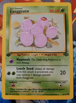 Exeggcute 52/64 1st Edition - LP - Pokemon Card - Jungle - Image 1