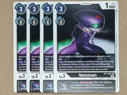 Digimon Card - 4 x Vemmon BT11-061 - Common - Dimensional Phase - NM - Image 1