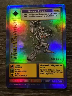 MetalEtemon Bo-27 1st Edition Digimon Digi-Battle Card Bandai 1999 (2) - Image 1