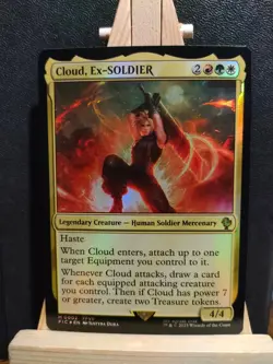 Cloud, Ex-SOLDIER FOIL - Final Fantasy Commander - Mythic - NM (see pics) MTG - Image 1
