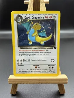 Pokemon TCG Dark Dragonite 5/82 Team Rocket Holo with Swirl WOTC MP - Image 2
