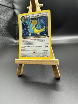 Pokemon TCG Dark Dragonite 5/82 Team Rocket Holo with Swirl WOTC MP - Image 3