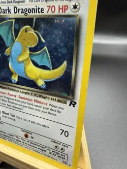 Pokemon TCG Dark Dragonite 5/82 Team Rocket Holo with Swirl WOTC MP - Image 5