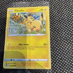 Pokemon Pikachu Cosmos Holo Snowflake Stamped Promo 049/195 Factory Sealed TCG - Image 1