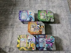 Lot of 5 - Pokemon Paradox Destinies Tins FACTORY SEALED - Image 1