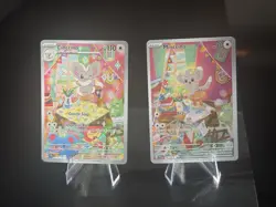 Pokemon TCG Minccino 183/162 & Cinccino 182/162 Temporal Forces IR’s Set Of 2 NM - Image 1