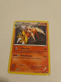 Pokemon TCG Blaziken Dark Explorers 17/108 Holo Cosmos Holo Rare - Image 1