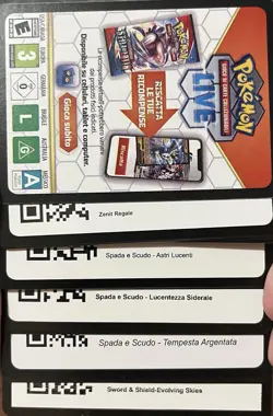 Pokemon TCG Live (PTCGL) Online Code Cards - SwSh Crown Zenith Silver - 14 Codes - Image 1