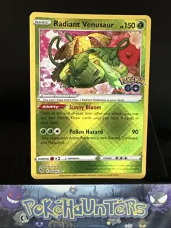 Pokemon Card Radiant Venusaur 004/078 Pokemon GO Ultra Rare Near Mint - Image 1