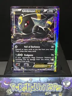 Pokemon Card Umbreon EX 55/124 XY Fates Collide Ultra Rare Holo Played - Image 1